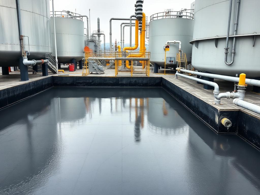 Bacia de Contenção Petroquímica — Vinil éster reforçado com fibra